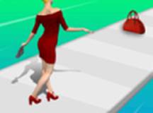 走秀美女时尚赛跑